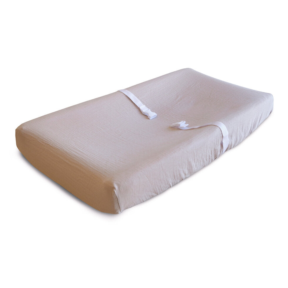 Mushie Changing Pad Cover Blush - Laadlee