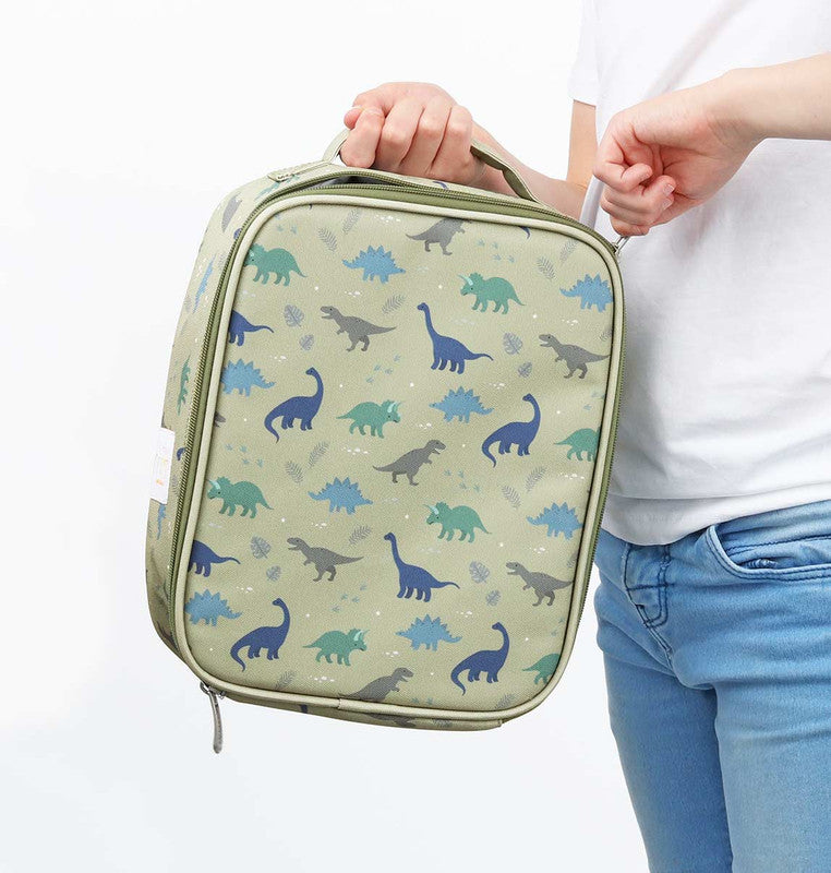 A Little Lovely Company Insulated Cool Bag - Dinosaurs - Laadlee