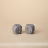 Mushie Dice Press Toy (set of 2) Tradewinds/Stone - Laadlee