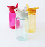 A Little Lovely Company Drink Bottle - Glitter - Silver - Laadlee
