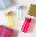 A Little Lovely Company Drink Bottle - Glitter - Silver - Laadlee