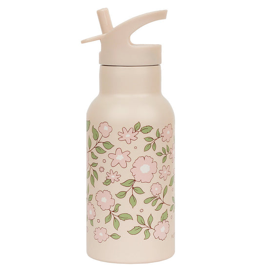 A Little Lovely Company Stainless Steel Water Bottle - 350ml - Blossoms Pink - Laadlee