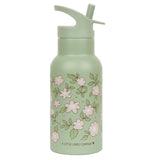 A Little Lovely Company Stainless Steel Water Bottle - 350ml - Blossoms Sage - Laadlee