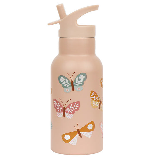 A Little Lovely Company Stainless Steel Water Bottle - 350ml - Butterflies - Laadlee