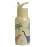 A Little Lovely Company Stainless Steel Water Bottle - 350ml - Dinosaurs - Laadlee