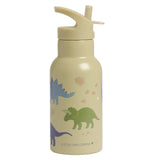 A Little Lovely Company Stainless Steel Water Bottle - 350ml - Dinosaurs - Laadlee