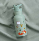 A Little Lovely Company Stainless Steel Water Bottle - 350ml - Forest friends - Laadlee