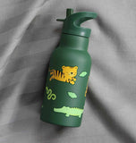 A Little Lovely Company Stainless Steel Water Bottle - 350ml - Jungle Tiger - Laadlee