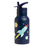 A Little Lovely Company Stainless Steel Water Bottle - 350ml - Space - Laadlee