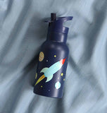 A Little Lovely Company Stainless Steel Water Bottle - 350ml - Space - Laadlee