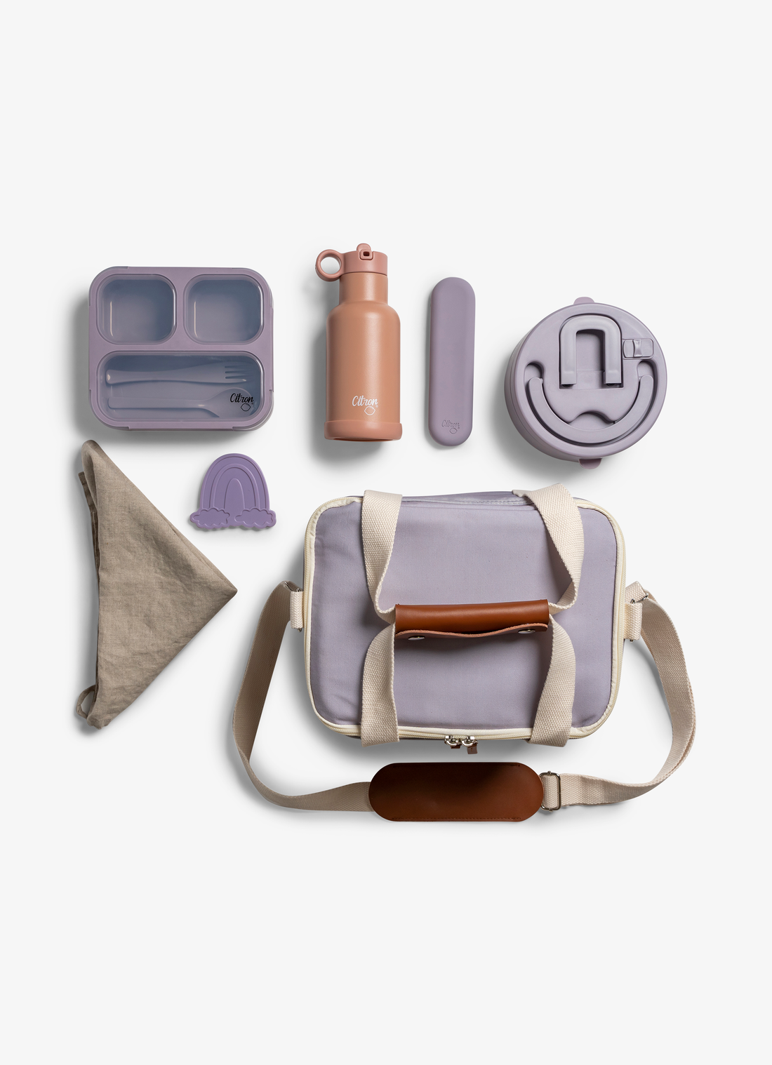 Citron Insulated Lunchbag - Purple - Laadlee