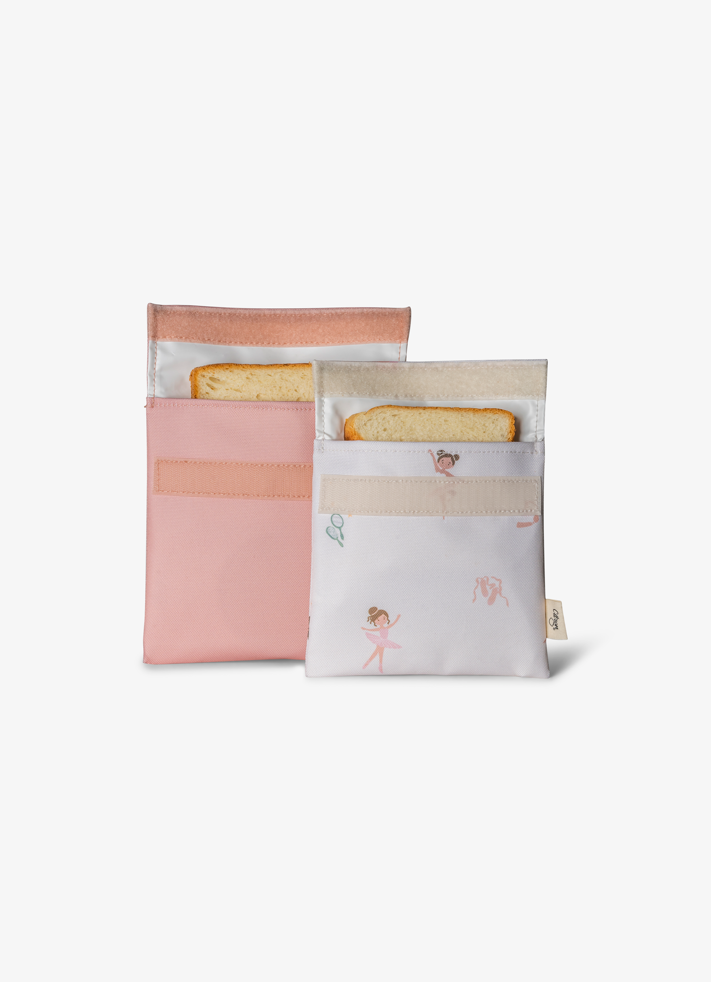 Citron Reusable Sandwich Bag Set of 2 - Ballerina/Blush Pink - Laadlee