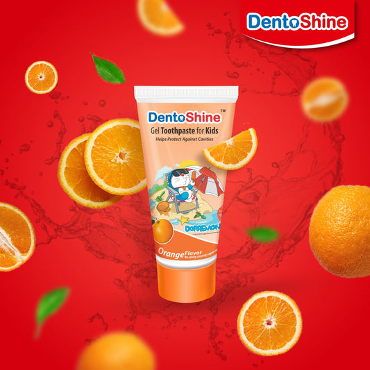 DentoShine Kids Gel Toothpaste 80g - Doraemon - Orange - Laadlee