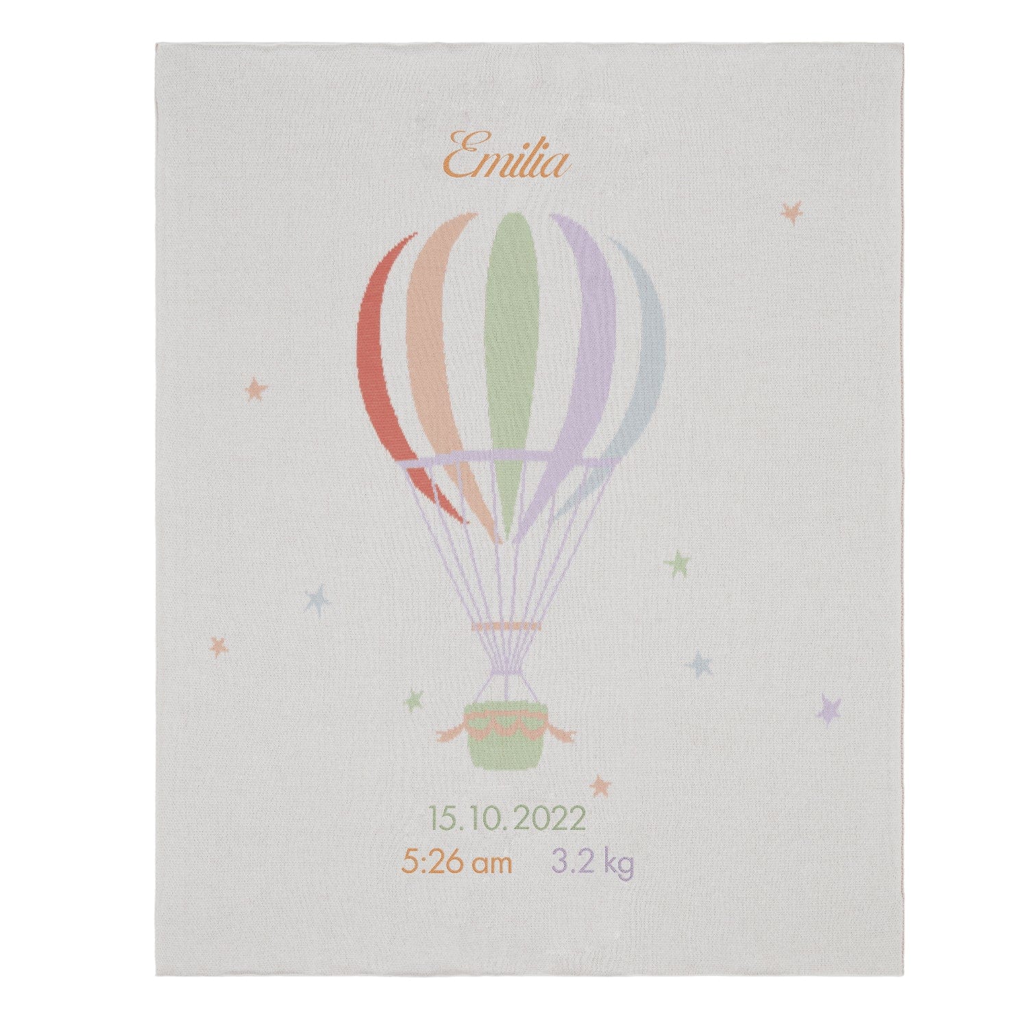 Little IA Hot Air Balloon Keepsake Knit Blanket - Laadlee