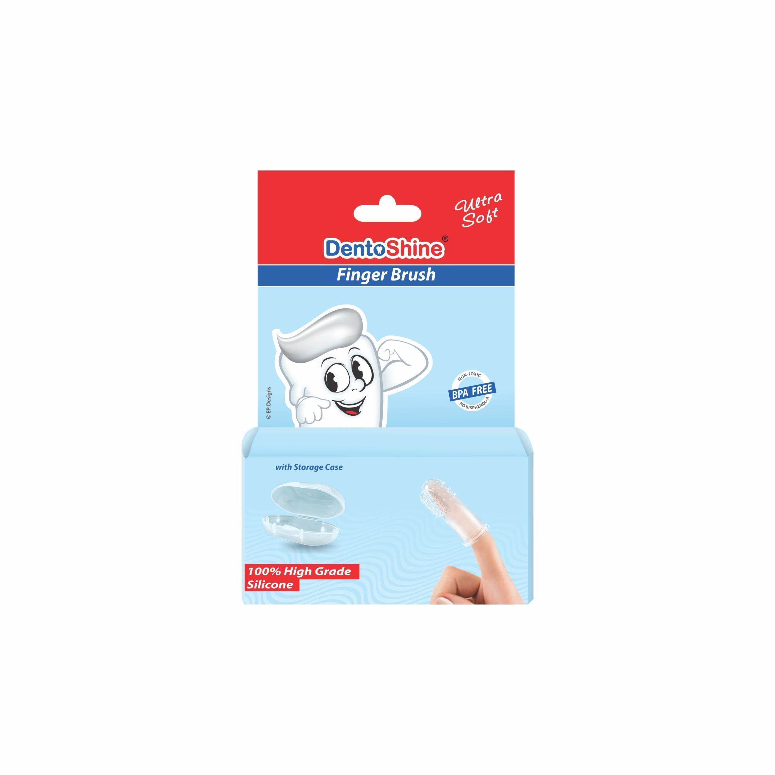 DentoShine Finger Brush Ultra Soft - Blue - Laadlee