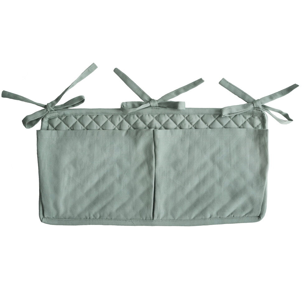 Mushie Crib Pocket Roman Green - Laadlee