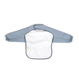 Filibabba Bib with Sleeves - Muddly Blue / Powder Blue - Laadlee