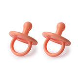 Filibabba Silicone Pacifiers - 0M - 3Y, Coral, Pack of 2 - Laadlee