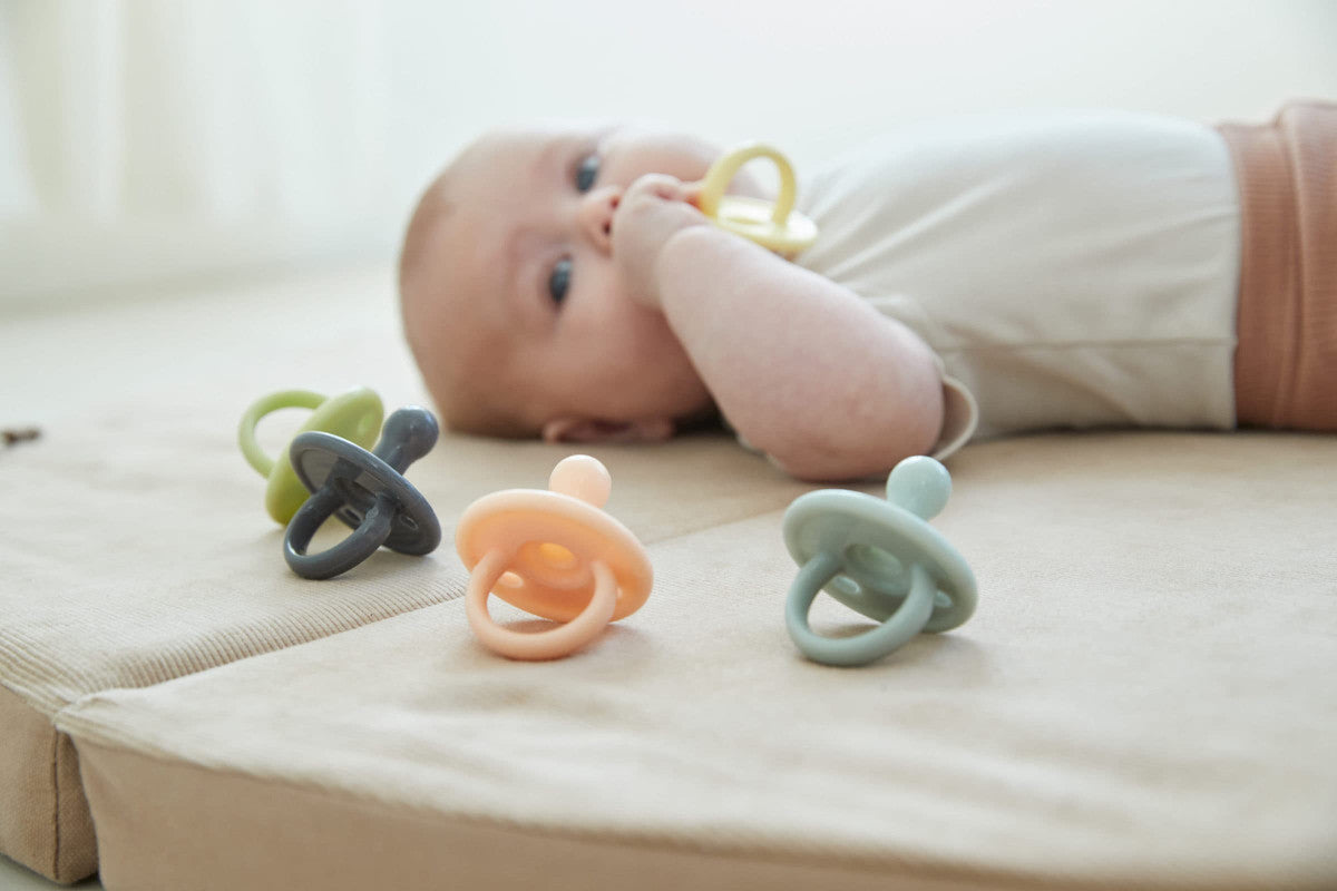 Filibabba Silicone Pacifiers - 0M - 3Y, Stone Grey, Pack of 2 - Laadlee