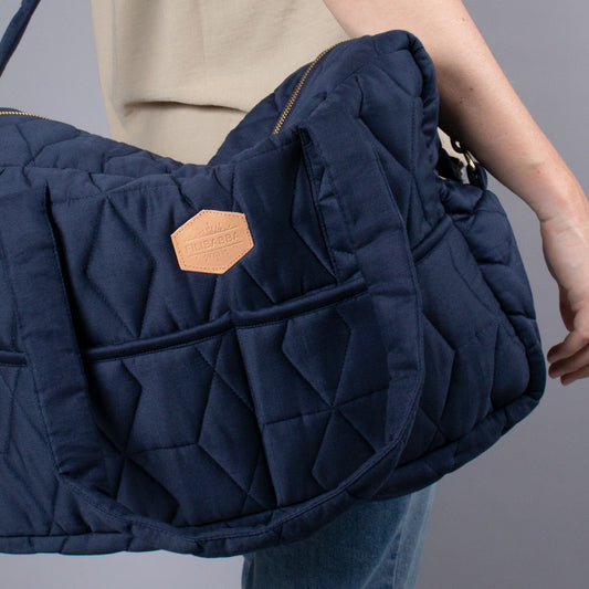 Filibabba Mommy Bag Soft Quilt - Dark Blue - Laadlee