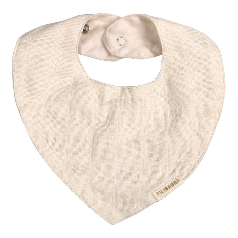 Filibabba Muslin Bib - Nature White - Laadlee