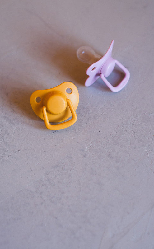 Filibabba Silicone Pacifiers - 0M - 6M, Golden Mustard, Pack of 2 - Laadlee
