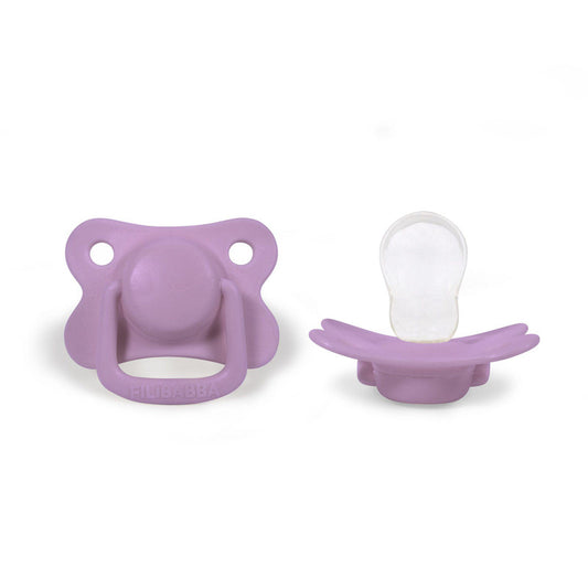 Filibabba Silicone Pacifiers - 6M+, Light Lavender, Pack of 2 - Laadlee