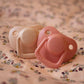 Filibabba Silicone Pacifiers - 0M - 6M, Peach, Pack of 2 - Laadlee