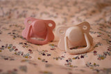 Filibabba Silicone Pacifiers - 6M+, Peach, Pack of 2 - Laadlee