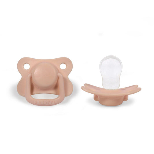 Filibabba Silicone Pacifiers - 6M+, Peach, Pack of 2 - Laadlee