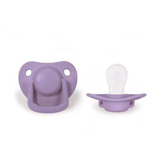 Filibabba Silicone Pacifiers - 0M - 6M, Fresh Violet, Pack of 2 - Laadlee