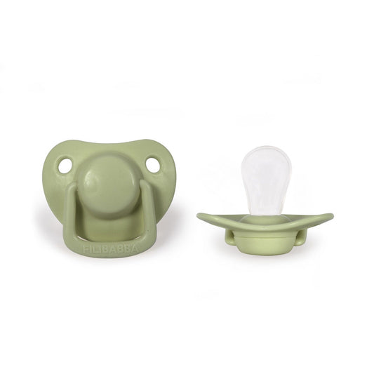 Filibabba Silicone Pacifiers - 0M - 6M, Pistachio, Pack of 2 - Laadlee