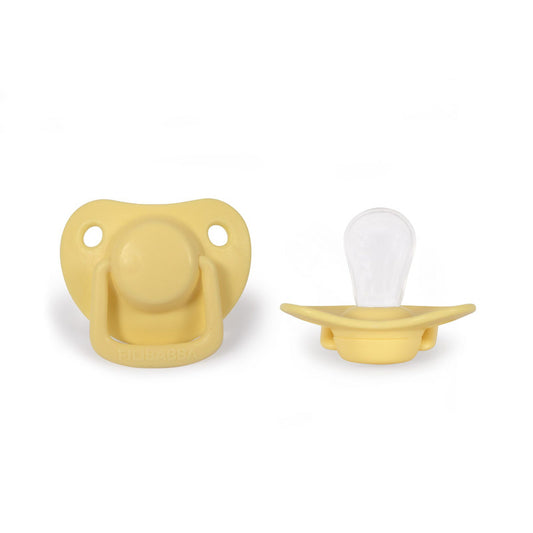 Filibabba Silicone Pacifiers - 0M - 6M, Pale banana, Pack of 2 - Laadlee