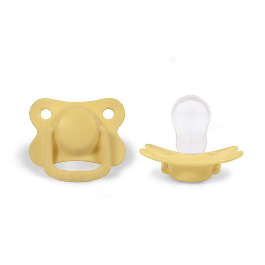 Filibabba Silicone Pacifiers - 6M+, Pale banana, Pack of 2 - Laadlee