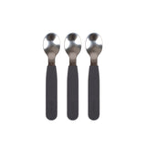 Filibabba Silicone Spoons - Stone Grey - Pack of 3 - Laadlee