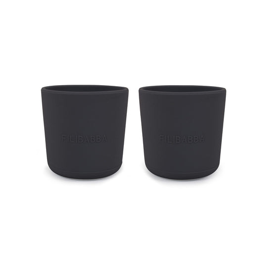 Filibabba Silicone Cup - Stone Grey (Pack of 2) - Laadlee