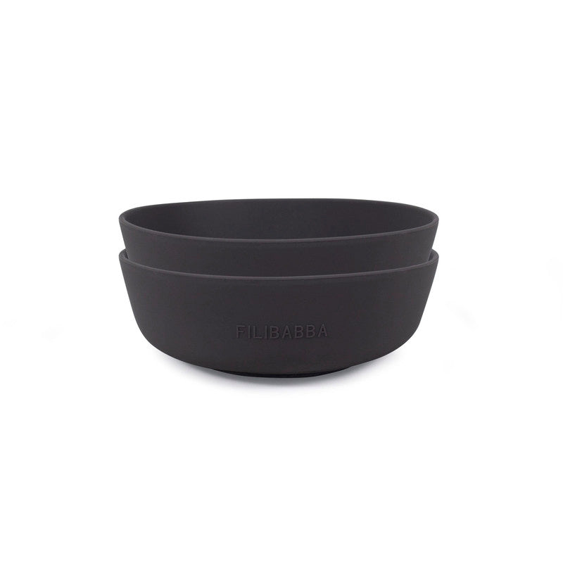 Filibabba Silicone Bowl - Stone Grey (Pack of 2) - Laadlee