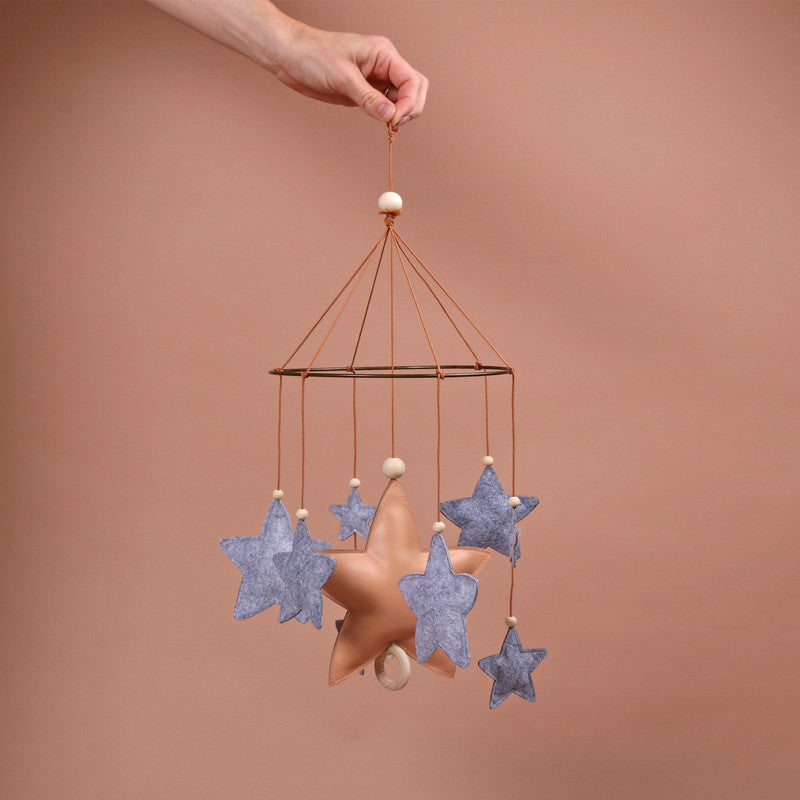 Filibabba Music Mobile - Shooting star Grey melange - Laadlee