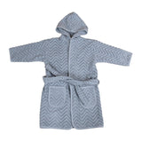 Filibabba Bathrobe GOTS Zigzag - Powder Blue - Laadlee