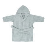 Filibabba Bathrobe GOTS Zigzag - Green - Laadlee