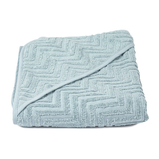 Filibabba Bath Towel with Hood GOTS Zigzag - Dark Mint - Laadlee