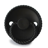 Frigg Rope Silicone Baby Pacifier 6M-18M, 1Pack, Jet Black - Size 2 - Laadlee