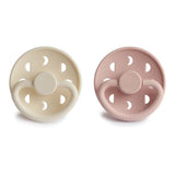 Frigg Moon Phase Latex Baby Pacifier 0-6M, 2Pack, Blush/Cream - Size 1 - Laadlee
