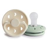Frigg Moon Phase Silicone Baby Pacifier 6M-18M, 2Pack, Cream/Sage - Size 2 - Laadlee