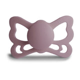 Frigg Butterfly Anatomical Silicone Baby Pacifier 6M-18M, Twilight Mauve - Size 2 - Laadlee