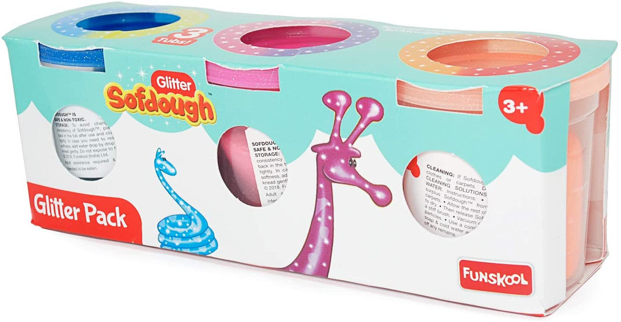Funskool Sofdough Glitter Pack - Laadlee