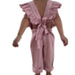 Sunday's Child The Felicity Dungarees - Blush Pink - Laadlee
