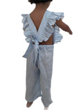 Sunday's Child The Felicity Dungarees - Sky Blue - Laadlee