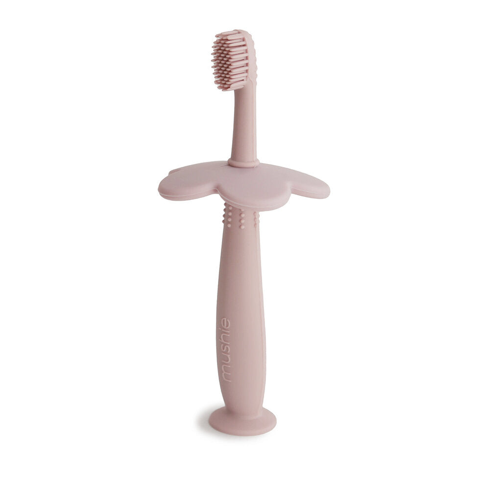 Mushie Flower Training Toothbrush Blush - Laadlee