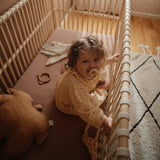 Mushie Crib Sheet Small Natural - Laadlee